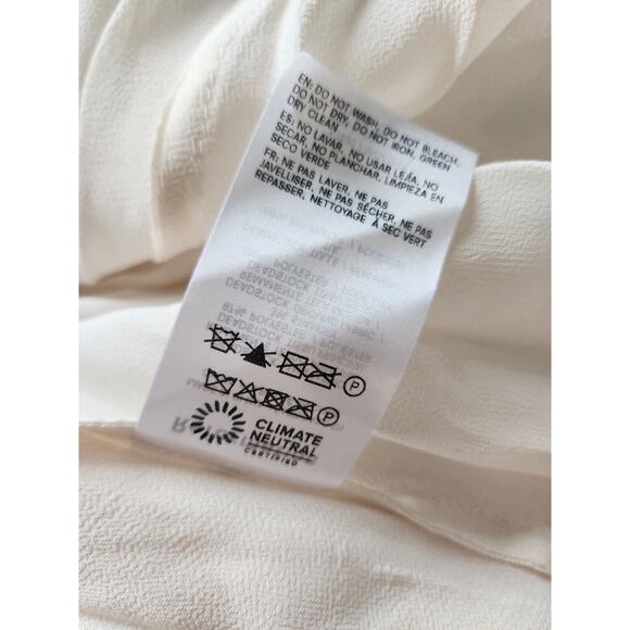 NWD Reformation Alouette Dress Size 4 Ivory Fior Di Latte #HW404 - Picture 13 of 14